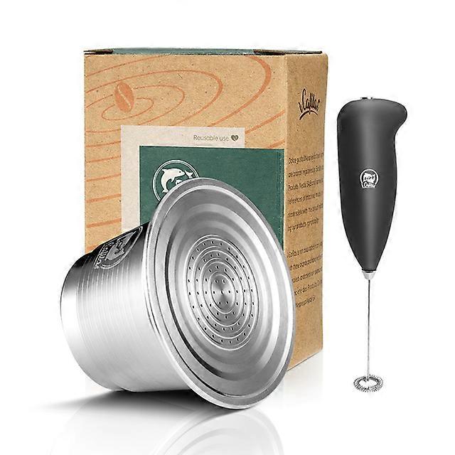 For Nespresso Refillable Capsule Coffee Filter Pod With Dosing Ring tamper nespresso capsule reutilisable