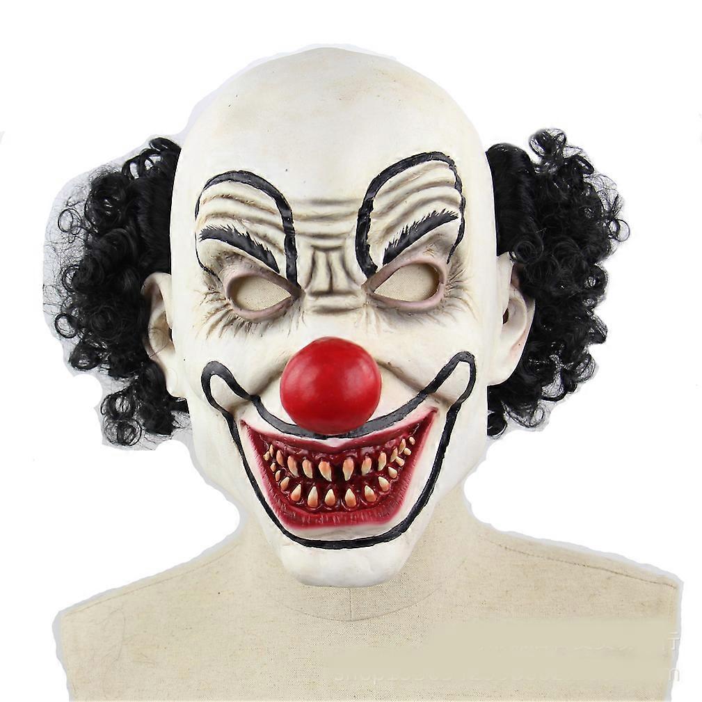 Red Nose Clown Mask Latex Full Face Mask Costume Play Face Cover for Halloween
