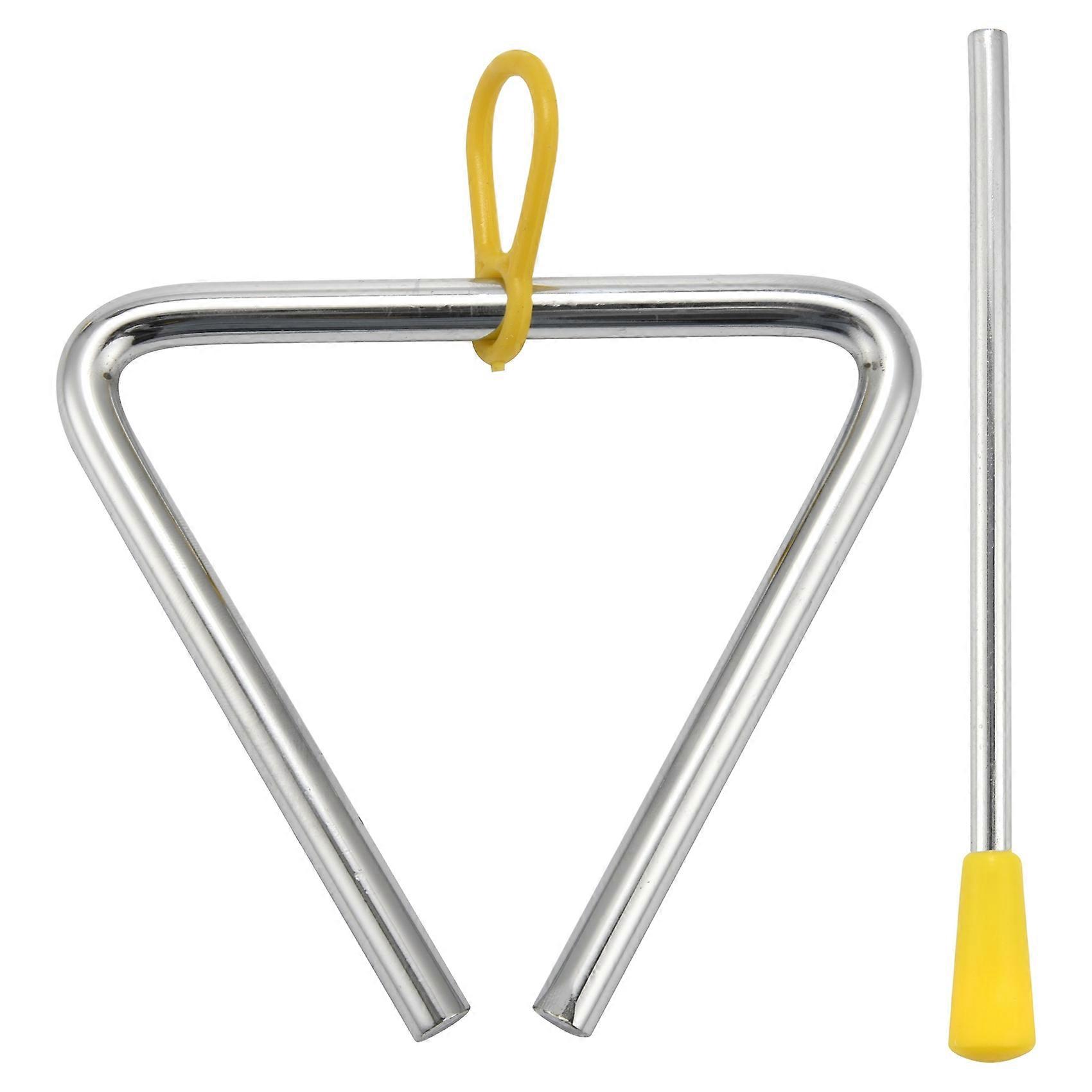 Music Triangle Instrument Set, Hand Percussion Triangle Children Musical Instrument with 3 Pack Triangle 4 Inch