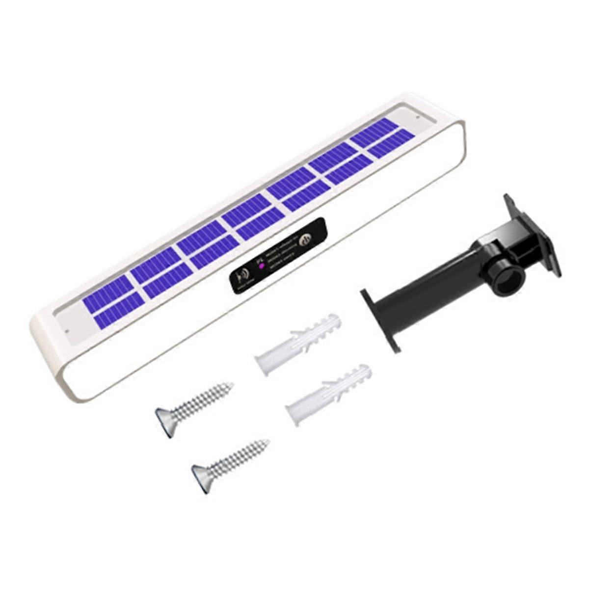 Solar Lights Solar Flashing Red and Blue Roadblock Lights Construction Signal Lights,White Shell White Light