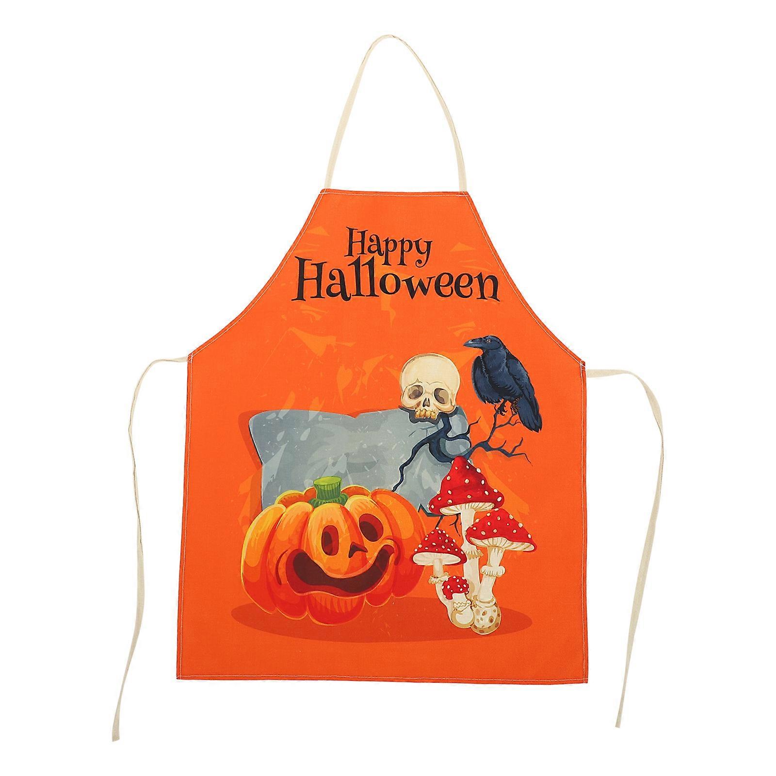 Halloween Șorț de dovleac Bucătărie Șorț de gătit Șorț de dovleac rezistent la ulei Decor de Halloween