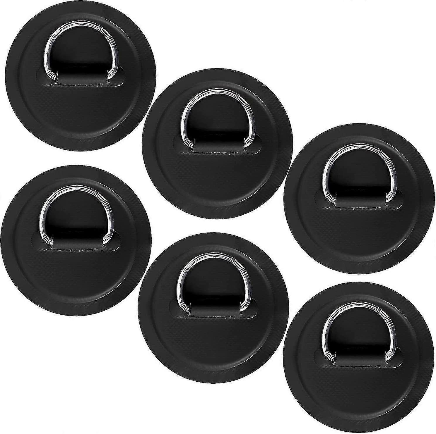 6 Pack Stainless Steel D-ring Patch For Inflatable Boat Kayak Dinghy Sup