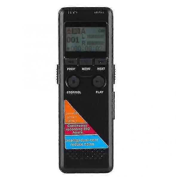 Mini Recorder, Support Mp3 Playback, Suitable For Conference Classroom Interviews-16gb(black)