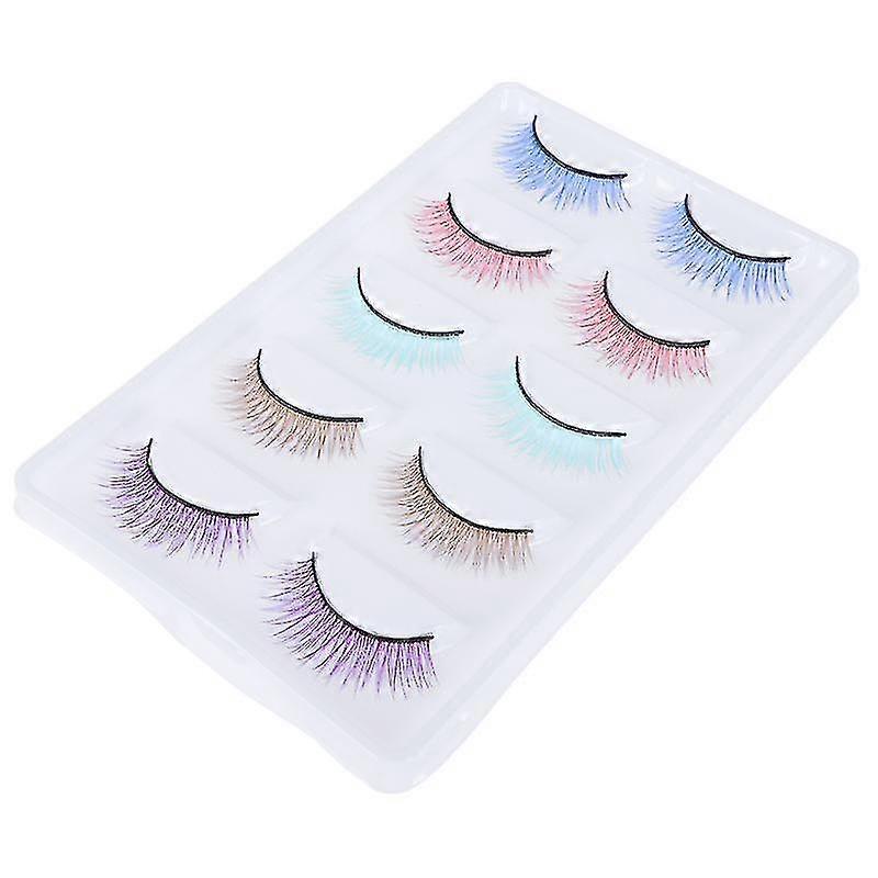Color False Eyelashes 5 Pairs Color False Eyelashes False Eyelashes Holiday