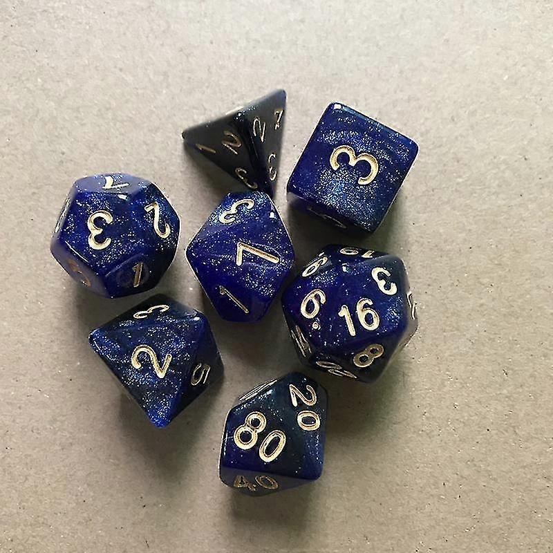 7pcs/set Dichromatic Polyhedral Dice Dnd Rpg 4 6 8 10 12 20 D4-d20 Polyhedral Dices