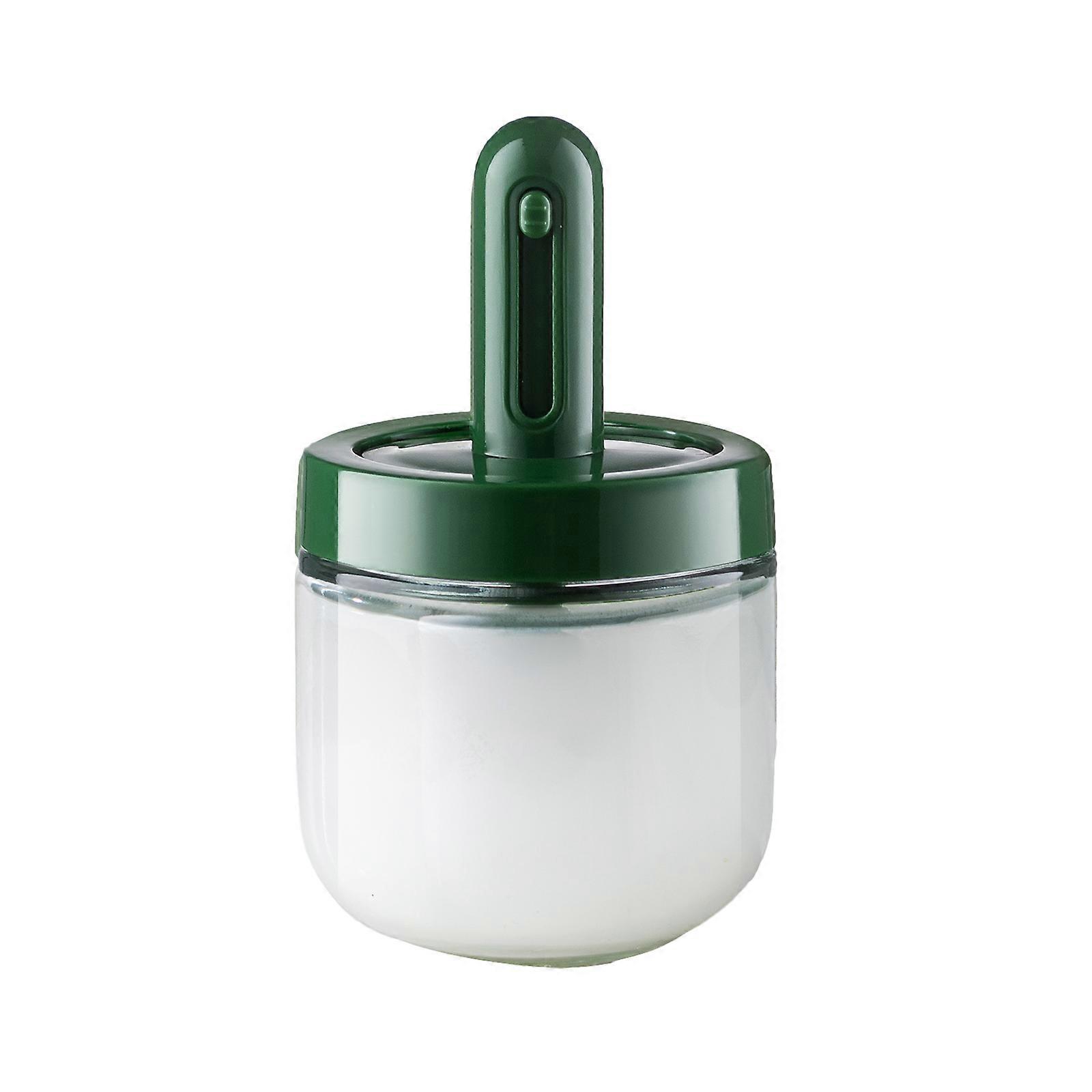 Condiment Jar Spice Container with Lids and Spoons,Clear Glass Condiment Canisters Pots Seasoning Box