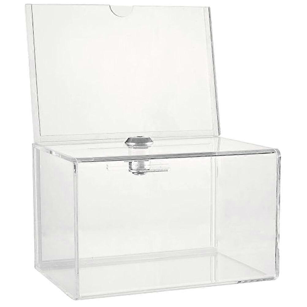 Clear Acrylic Box Multi-functional Ballot Box Suggestion Solicitation Box Voting Holder With Lock