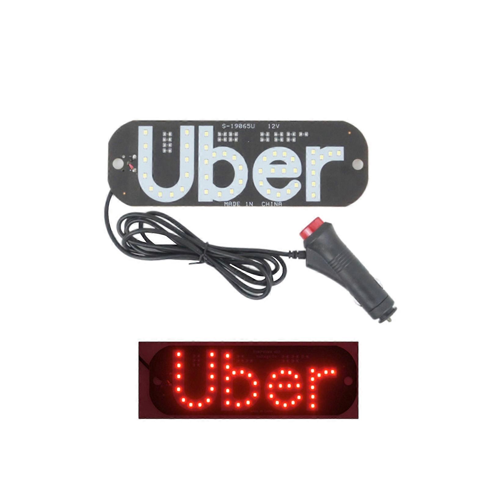 带吸盘的LED汽车灯标装饰超亮即插即用简单安装灯板标牌汽车配件