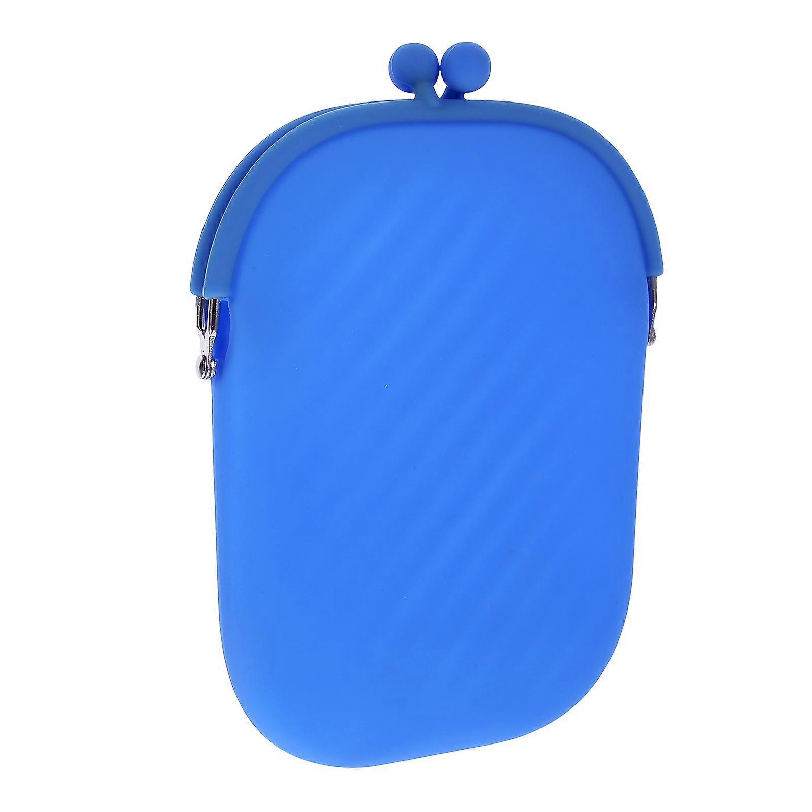 1pc Silicone Pouch Purse Wallet Multifunction Solid Color Short Coin Purse