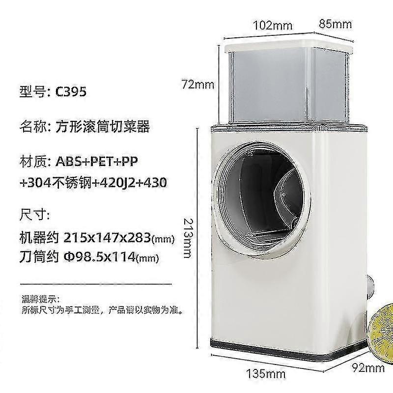 Rotary Vegetable Cutter,grater Vegetable Slicer Grater Cutter With Rotary Handle 3 In 1 Multifunctional Grater