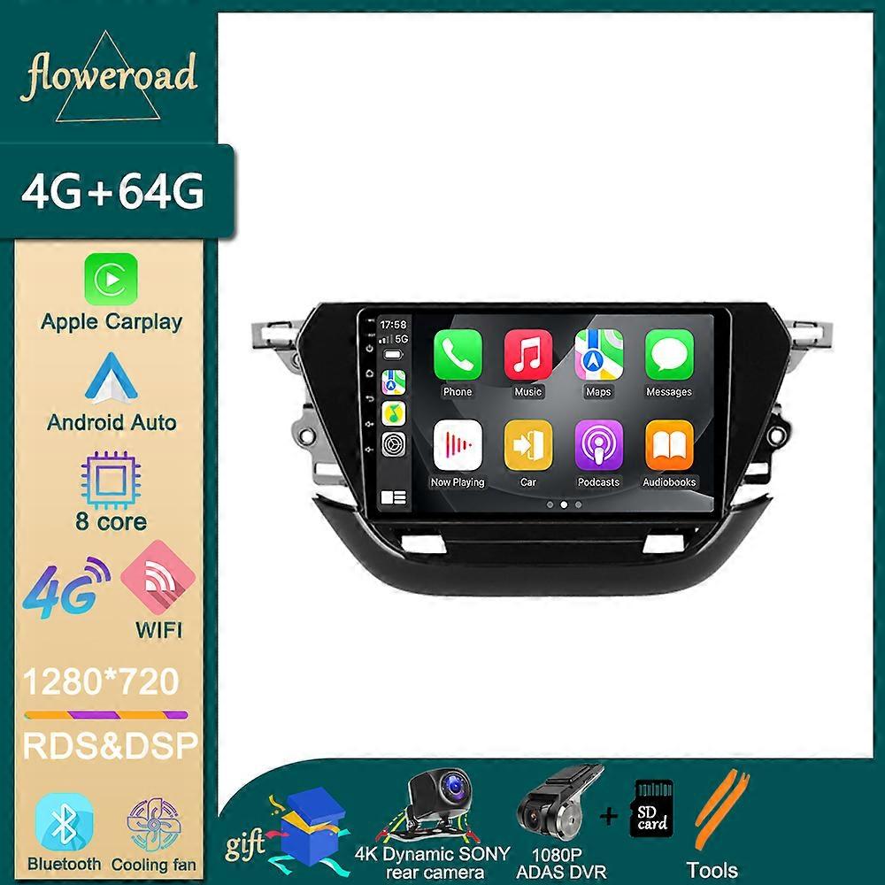 Auto Android For Opel Corsa 2019 - 2023 Car Radio Multimedia Player GPS Carplay Navigation GPS 8GB+256GB No 2din 2 Din Autoradio