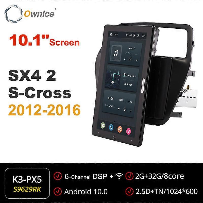 Tesla style PX6 13.3 "Android 10.0 Voiture Lecteur DVD Auto Rotatable IPS BT Navigation GPS Pour Suzuki SX4 2 S-Cross 2012-2016 Radio