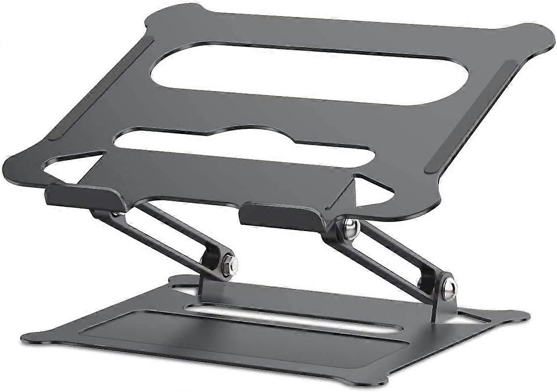 Adjustable Laptop Stand - Aluminum Foldable Stand Compatible with Laptops (Black)
