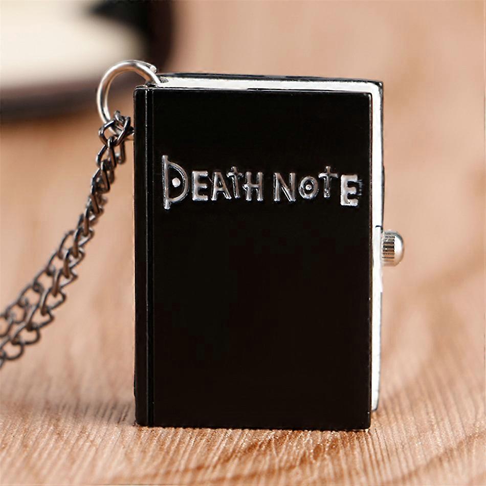 Exquisite Bronze/Black Death Note Theme Quartz Necklace Pocket