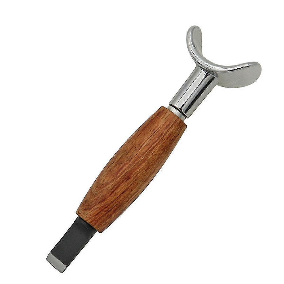 Oyma Döner Bıçak El Yapımı Diy Paslanmaz Çelik Armut Ahşap Saplı Ayarlanabilir Yükseklik Sebze Tabaklama Aracı