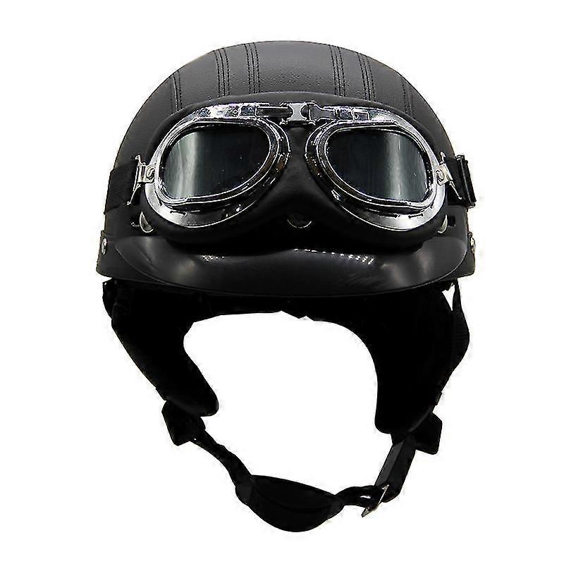 الصيف هارلي خوذة الجلود الرجعية خوذة السلامة مع نظارات خوذة دراجة نارية آمنة وأعلى جودة