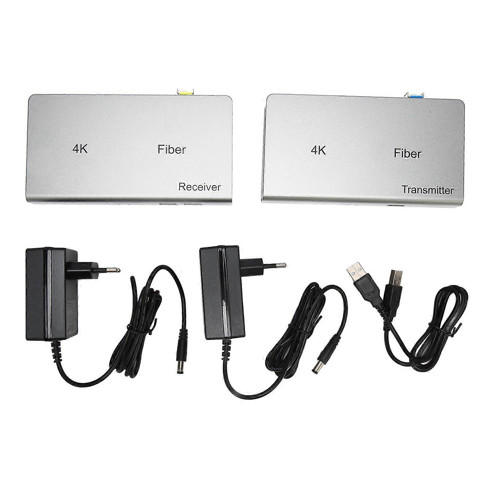 4K HD Multimedia Interface KVM Fiber Extender Professional 10KM 4Kx2K 30hz KVM Optical Transceiver 100‑240V