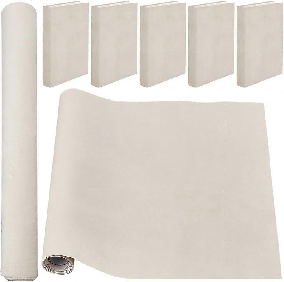 51 x 11.8inch Velvet Book Cloth for Book Binding Fabric Surface Paper Backed Bookcover Notebook Wraps Cream White Book Covering Protector Bookbinding