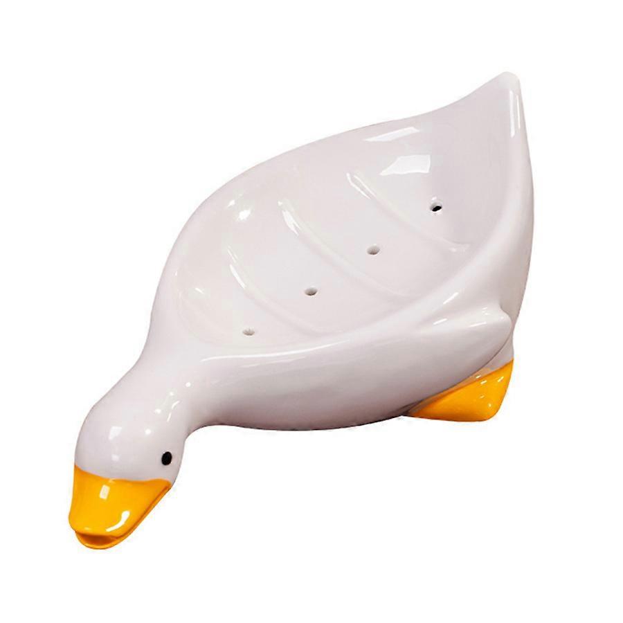 White Duck Shape Soap Holder - Unique Home Decor