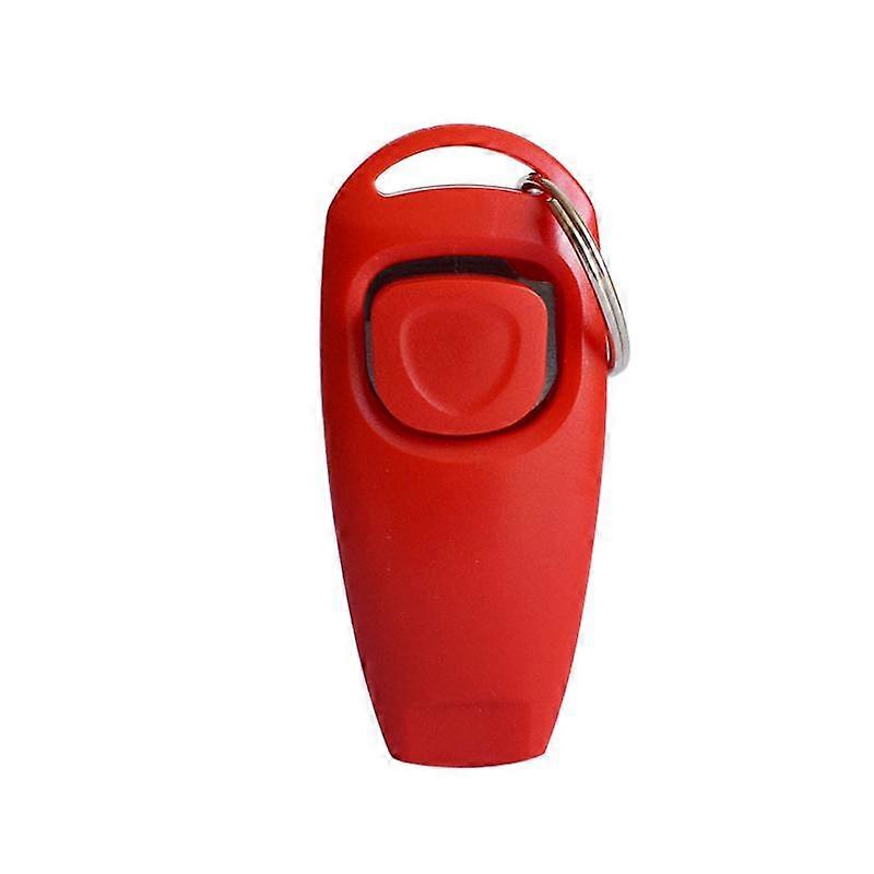 Pet Cat Dog Training Clicker Plastic Dog Click Trainer Portable Auxiliary Adjustable Sound Key Chain Dog Supplies