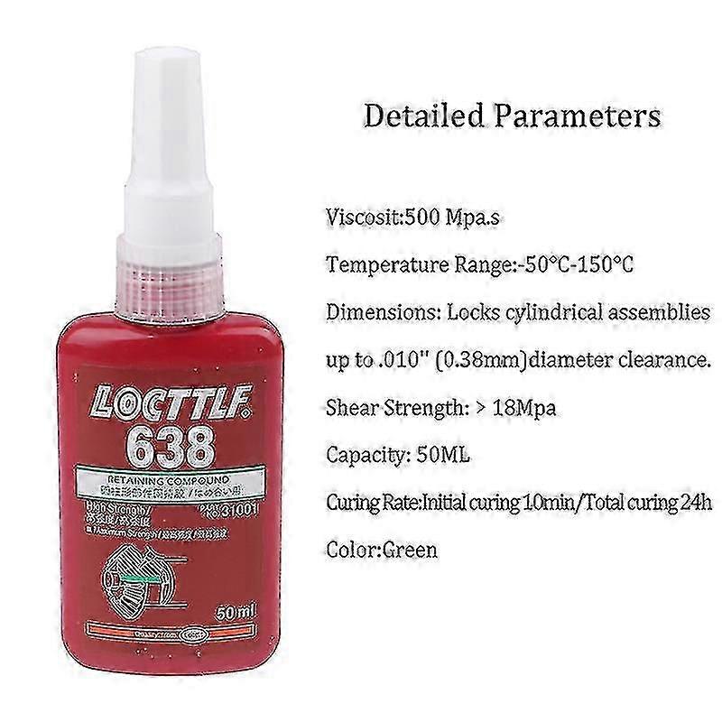 50ml 638 Retaining Compound Thread Locker Adhesive Glue Multi-purpose Use