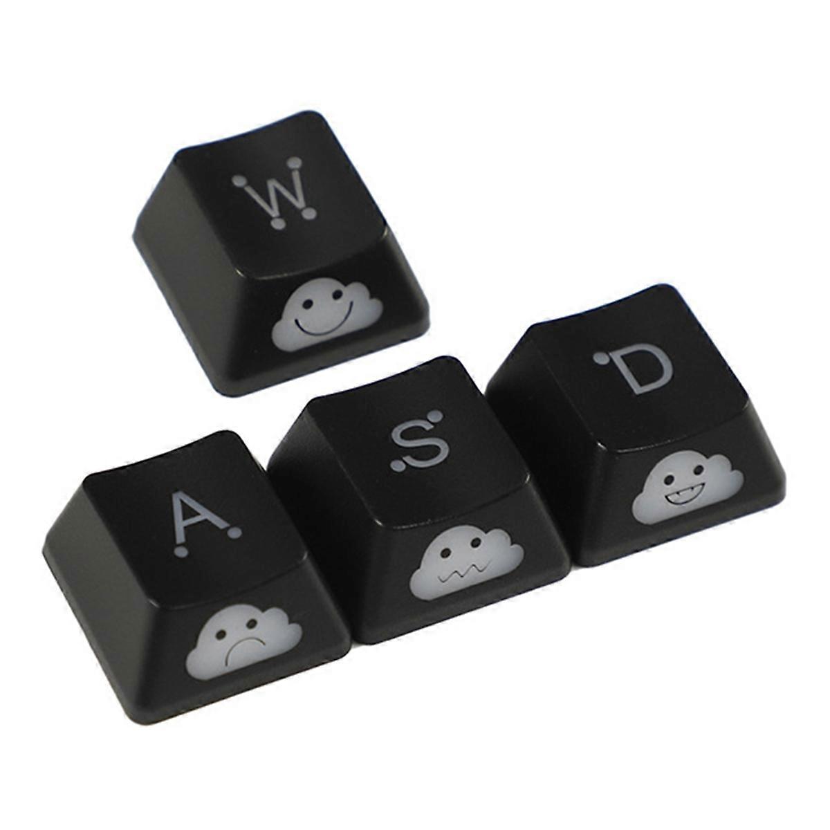 Keycap Set WASD Broadside Lighting Key Cap for Mechanical Keyboard Compatible with MX Switch