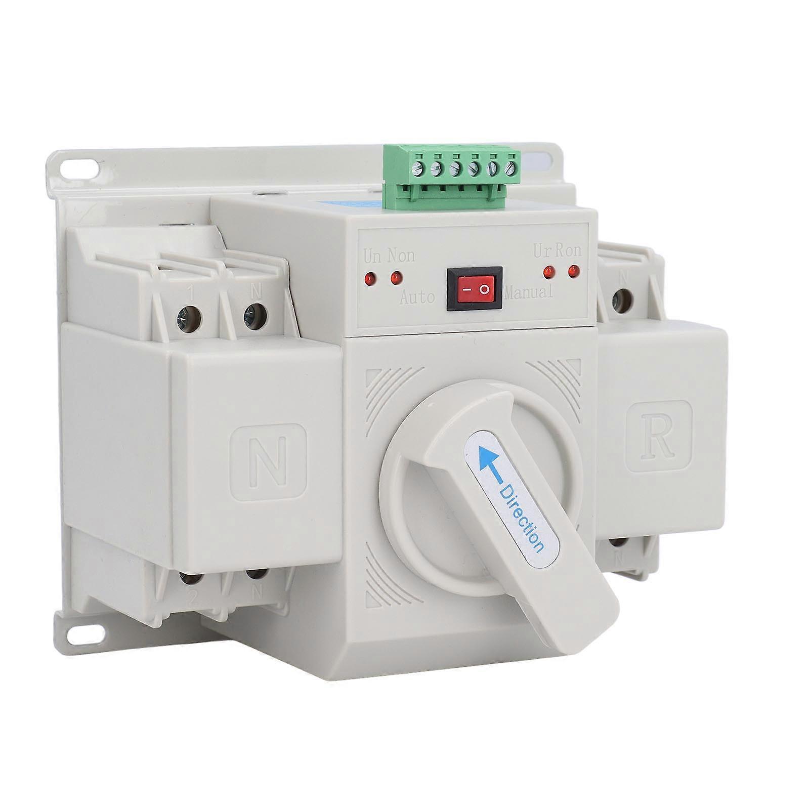 Automatic Transfer Switch 2P ATS CB Grade Dual Power Electrical Selector Switch 230V