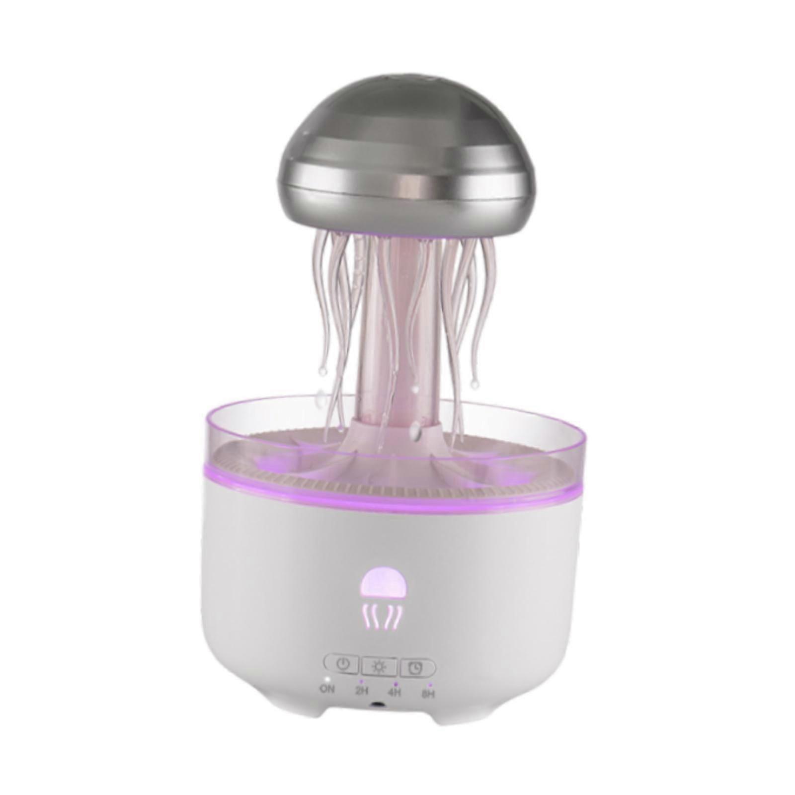 Jellyfish Shape Humidifier Essential Oil Diffuser 320ml for Working Sporting White