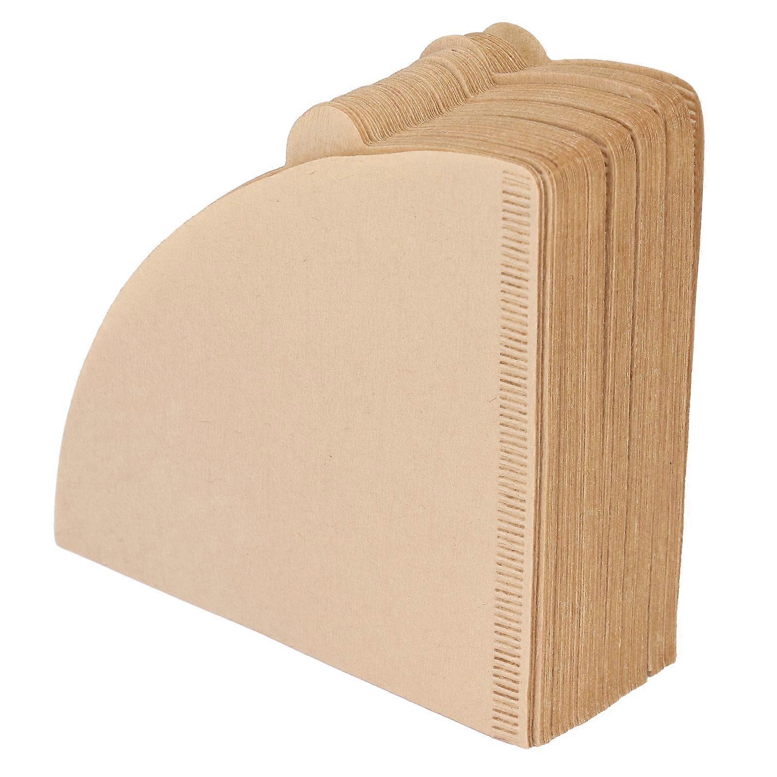 100PCS Disposable Coffee Filter Paper Cone Shape Wood Pulp Strainers