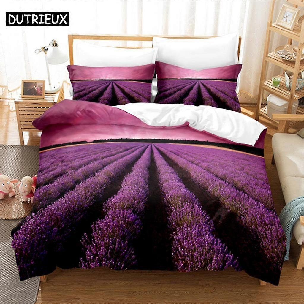 v870 Lakan Lila Sängkläder Set Sängkläder Påslakan Sängtäcke Kuddfodral Täcke Lavendel Fjäril Dubbel Full King Queen Twin Singel 3-delad Be