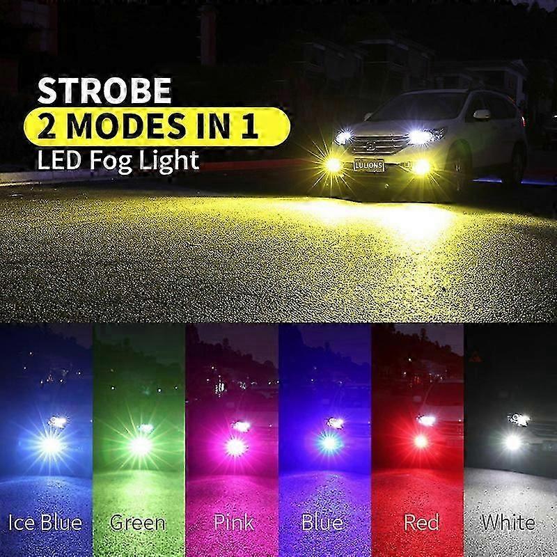 2pcs 24leds H7 car light Fog Lamp 9005 HB3 9006 HB4 880 881 Fog s For s Strobe H11 Led Head Bulb Day Driving Running