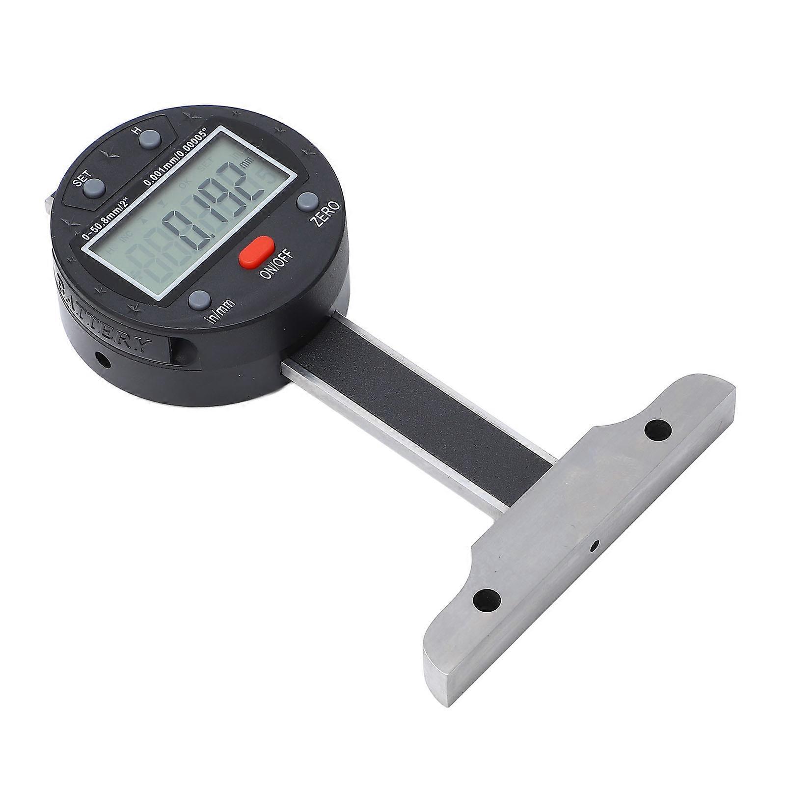 Depth Gauge High Accuracy 0-50.8mm Micrometer Thin Bar LCD Screen USB Port Electronic Depth Gage
