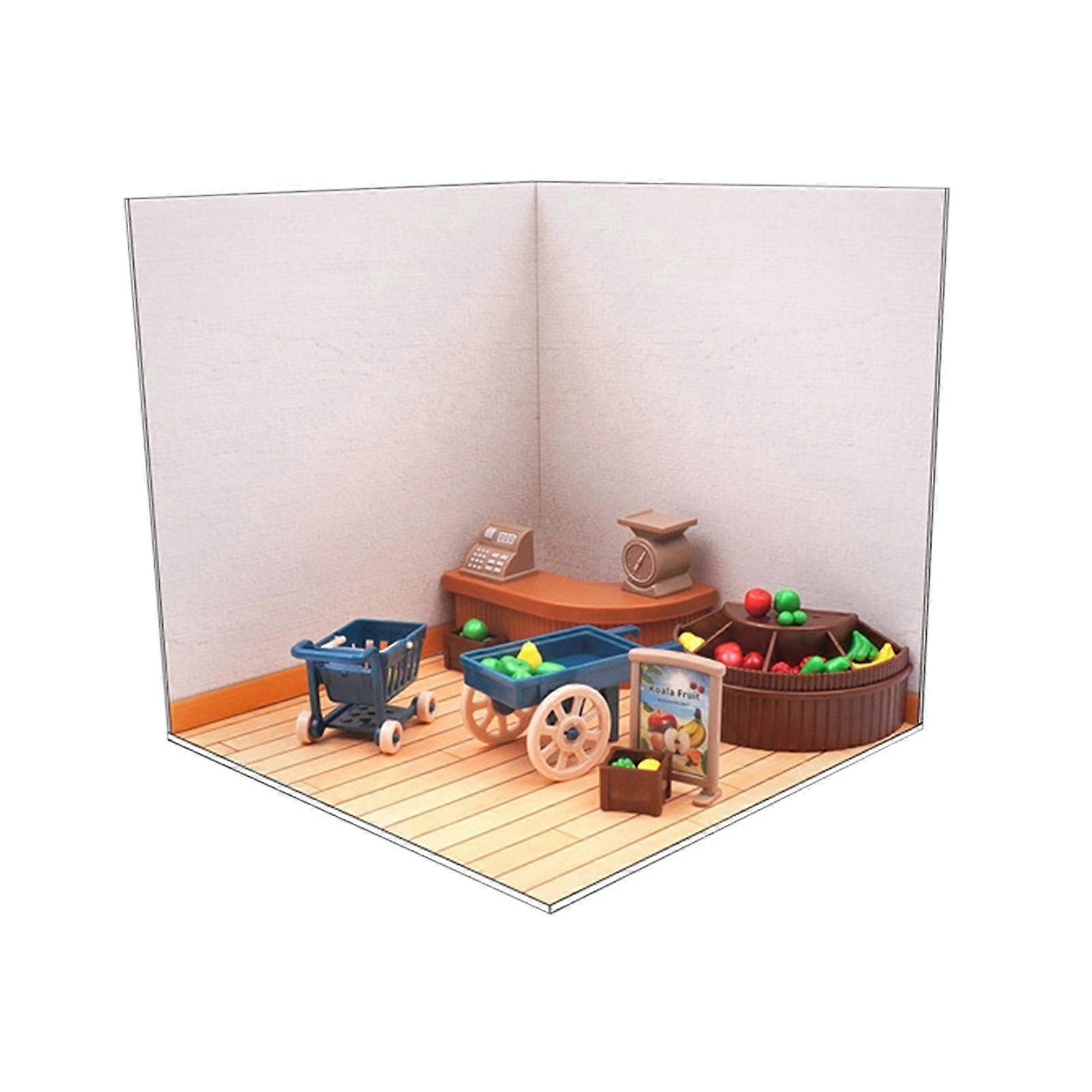 1/12 Scale Backdrop Organizer Scene Display, Collection Background Layout,