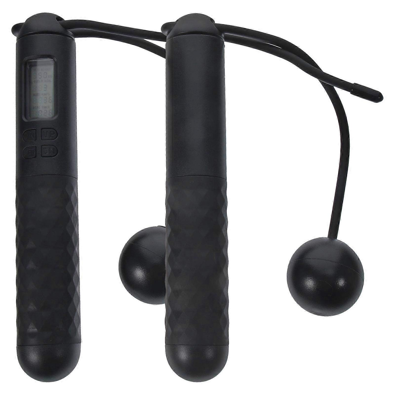 1 Pair of Weighted Jump Rope Fitness Rope with Counter Cordless Jump Rope Portable Skipping Rope