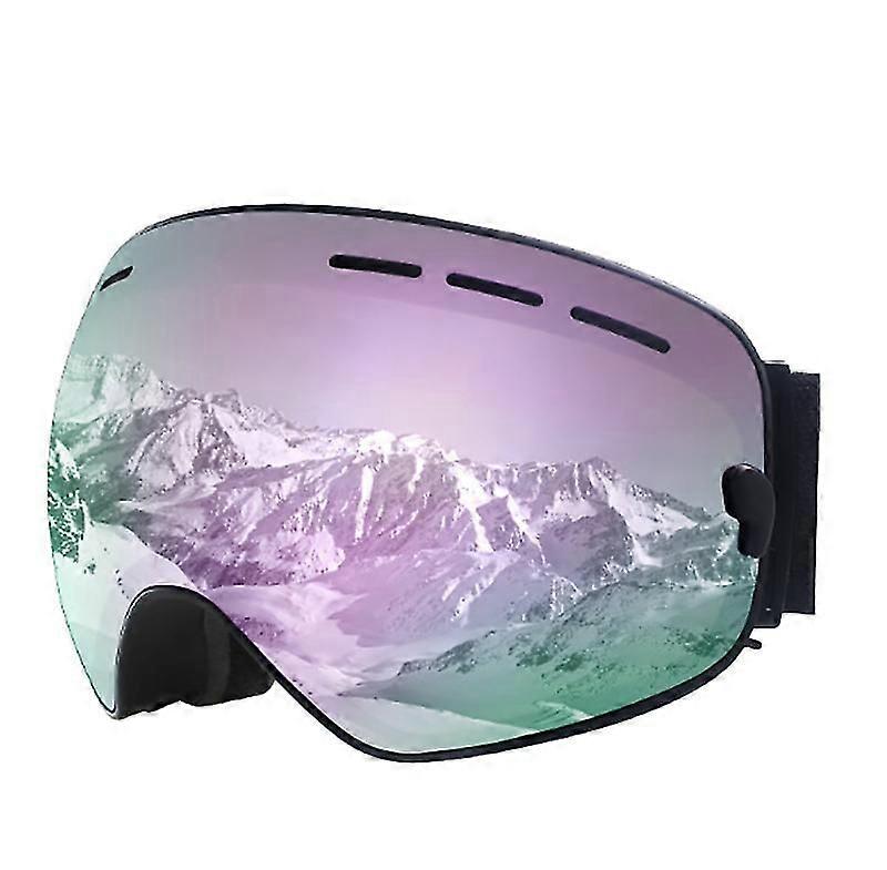 Maxjuli Laskettelulasit - Vaihdettavat - Laskettelulasit Lumilautailulasit miehille ja naisille Hiksituote C14 Musta violetti