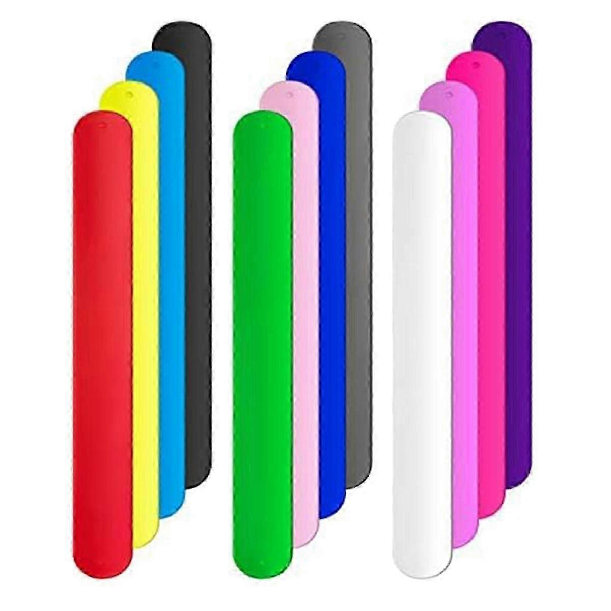 12Pcs σιλικόνη flip περιτυλίγοντας χαρτί κάτοχος αφίσα κάτοχος ρολό εγγράφου Σταθεροποιητής Slap Bands forNEW