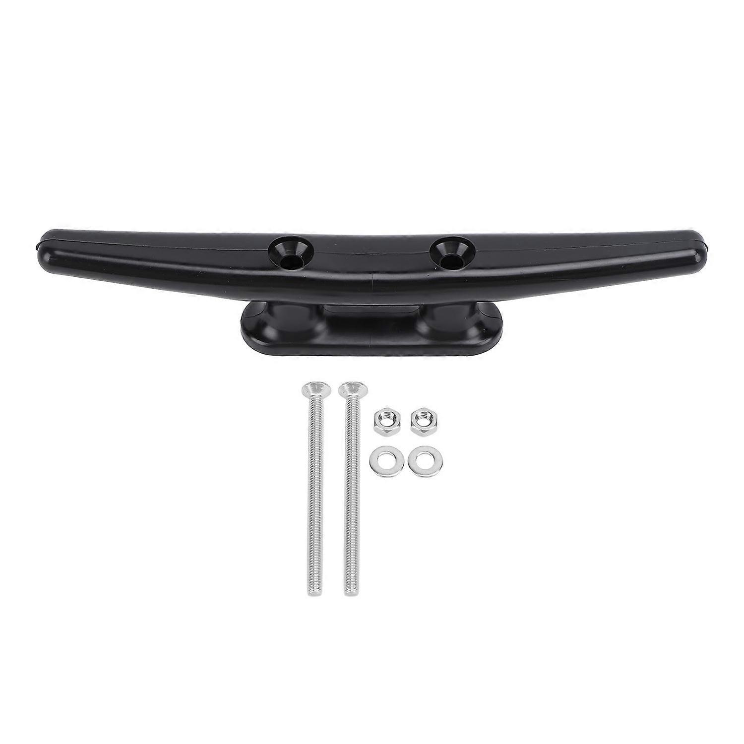 Boat Cleat Black Nylon Strong Tensile Strength Dock Cleat for Marine Deck Nautical Decor 200mm/7.87i