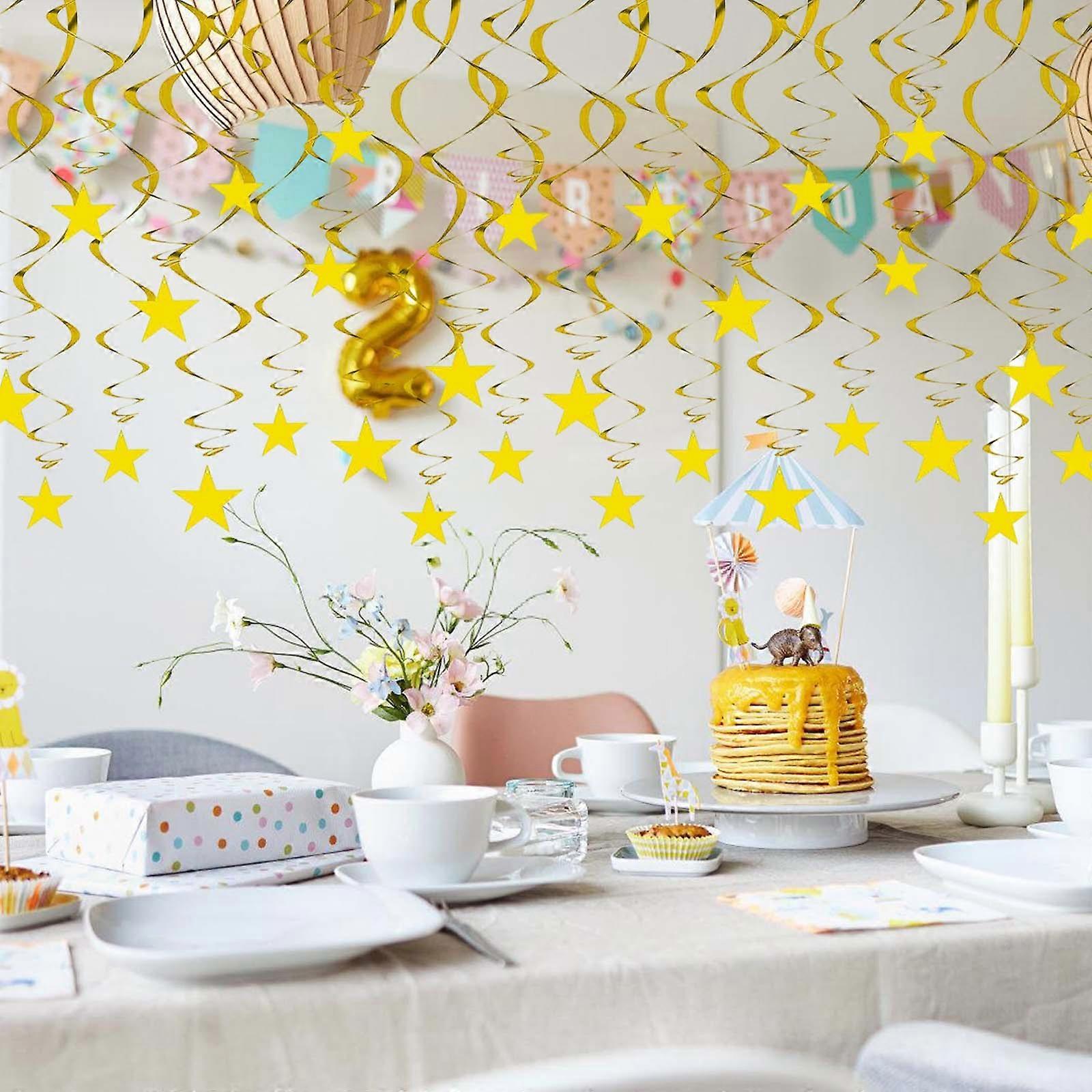 30 Adet Çok Amaçlı Yıldız Asılı Girdaplar Partiler Ve Kutlama İçin Süslemeler Festival Atmosferi Gümüş Oluşturmak İçin Mükemmel