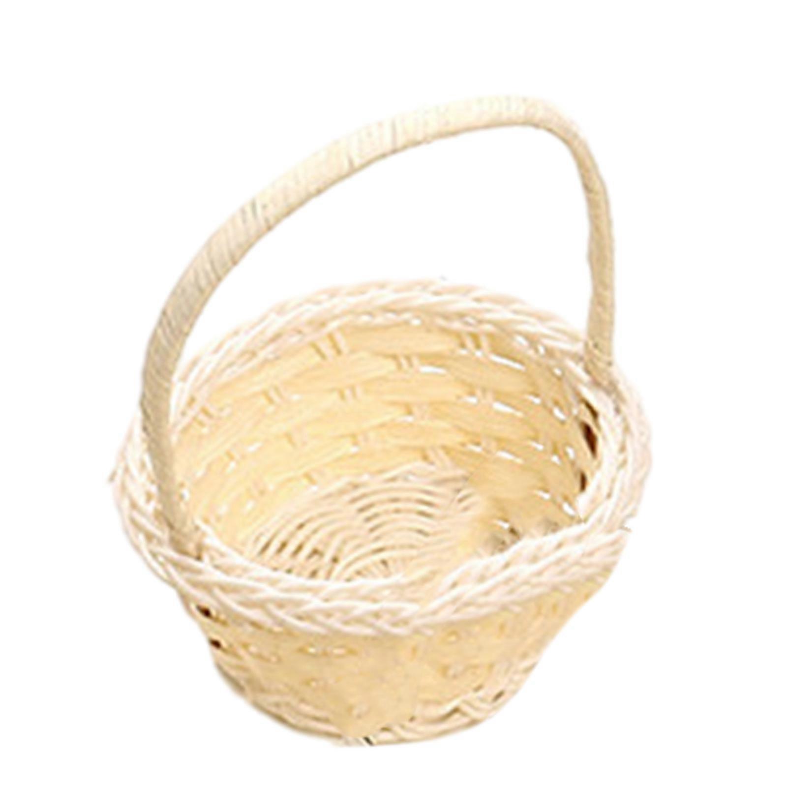 Durable Picnic Basket Convenient Wicker Baskets Hand Woven Baskets with Handle Stylish Flower Baskets for Picnics
