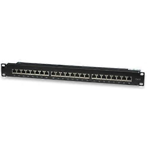 WP WPC-PAN-6F-24, FTP, RJ-45, Cat6, fekete, 1U