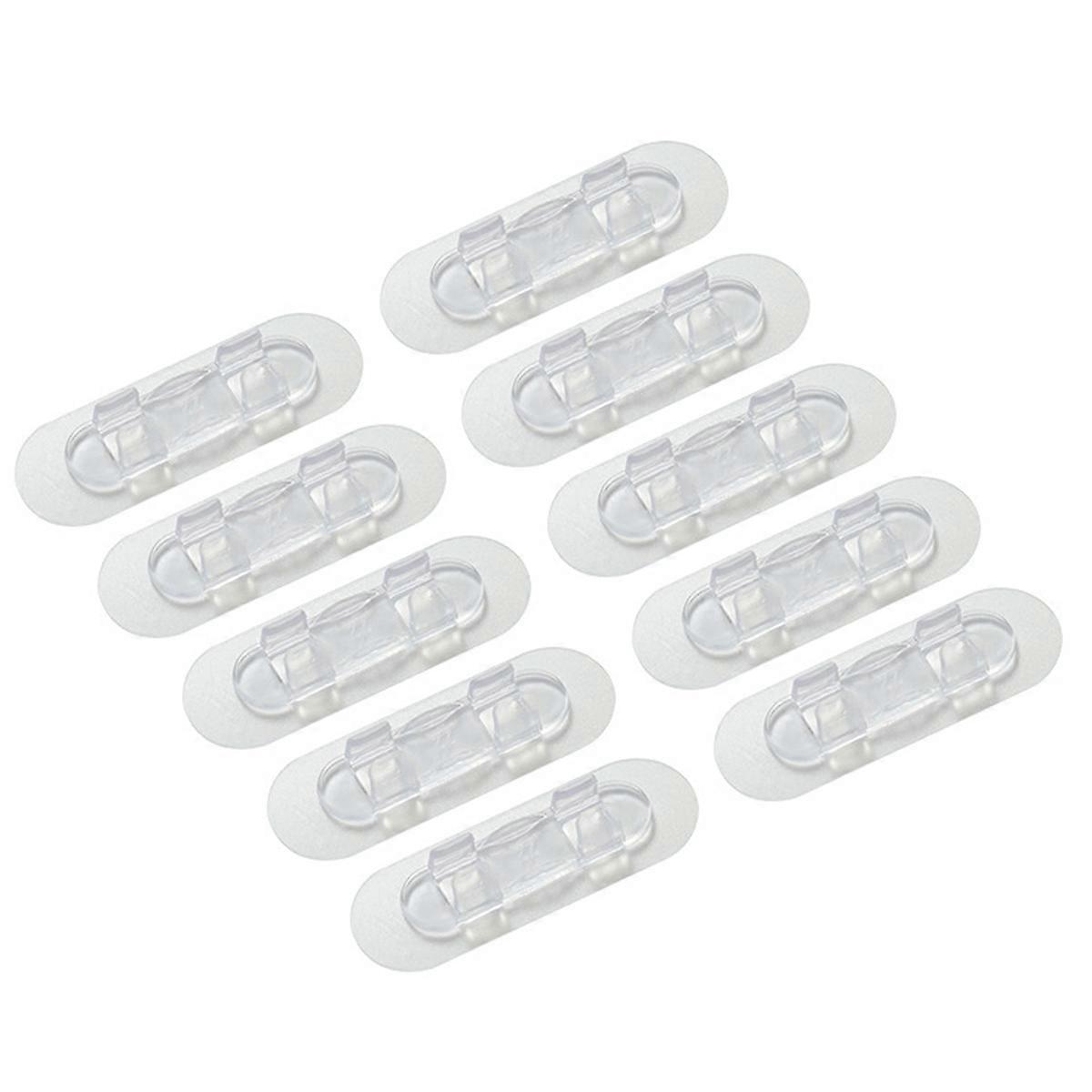 Cable Management Revolutionized, Adhesive Cable Organizer for Drop Cord Control, Silicone Clips for Network Computer USB Cables, Double-Side Tape