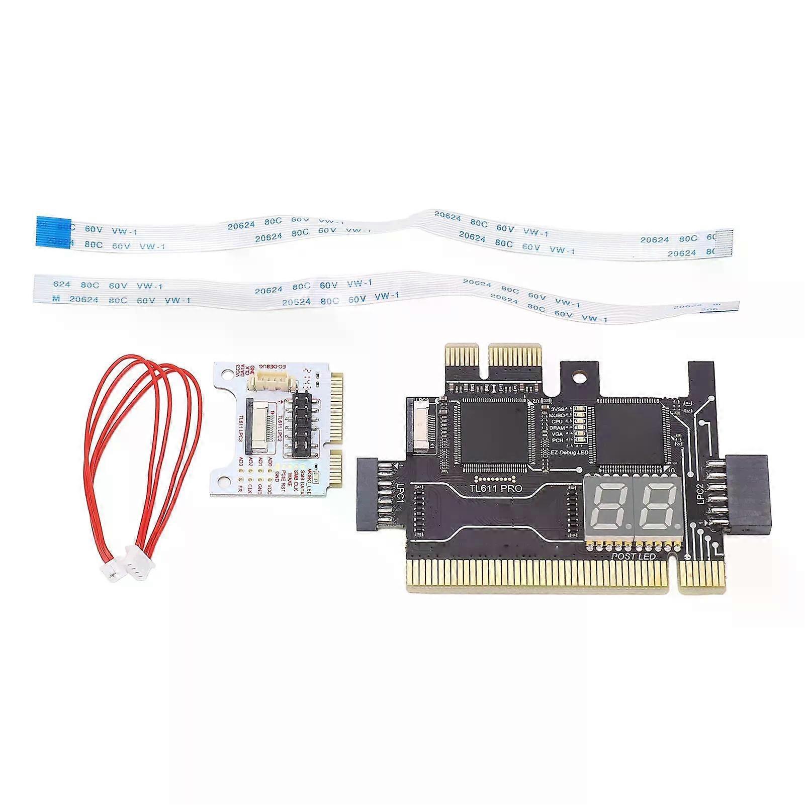 TL611 Pro Mainboard Debug Card TL611 Laptop EC DEBUG Adapter Card Motherboard Analyzer Diagnostic Card for PCI E