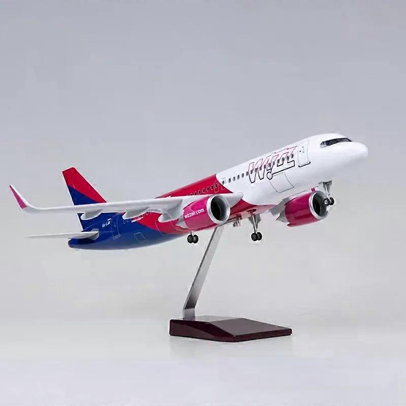 1/80 Scale 47cm 320 Aircraft A320 NEO Wizz Air Airlines Light Model with Landing Gear and Lights Resin Die-cast Aircraft Mode