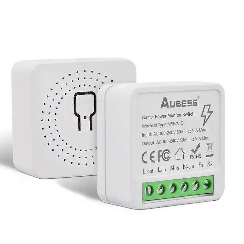 Smart Home Zigbee WiFi Smart Switch With Power Monitor 16A Tuya Light Switch Module DIY Breaker Relay Voice For Alexa Google