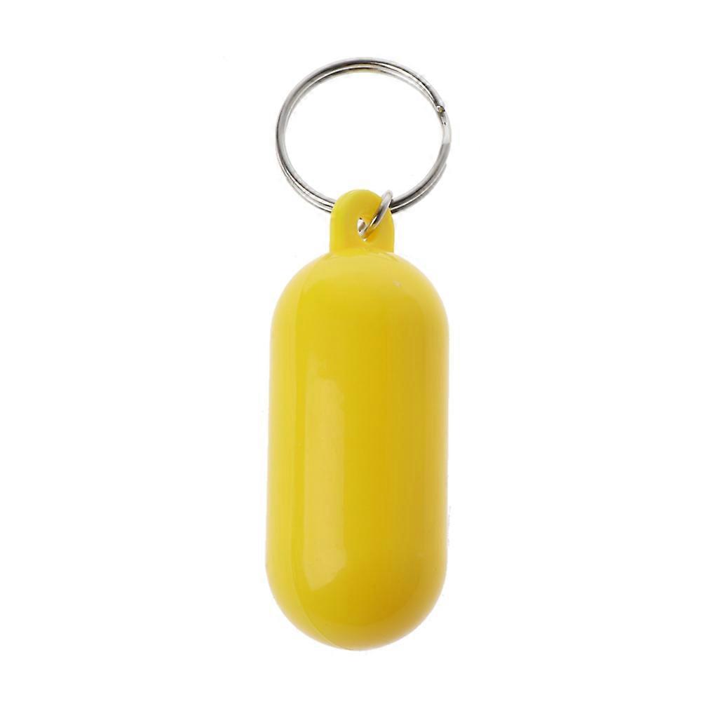 White/Yellow Floating Boat Keychain Pill-shape Floating for Key Rings for Water Skiing Boating Fishing Whitewater Raftin yellow