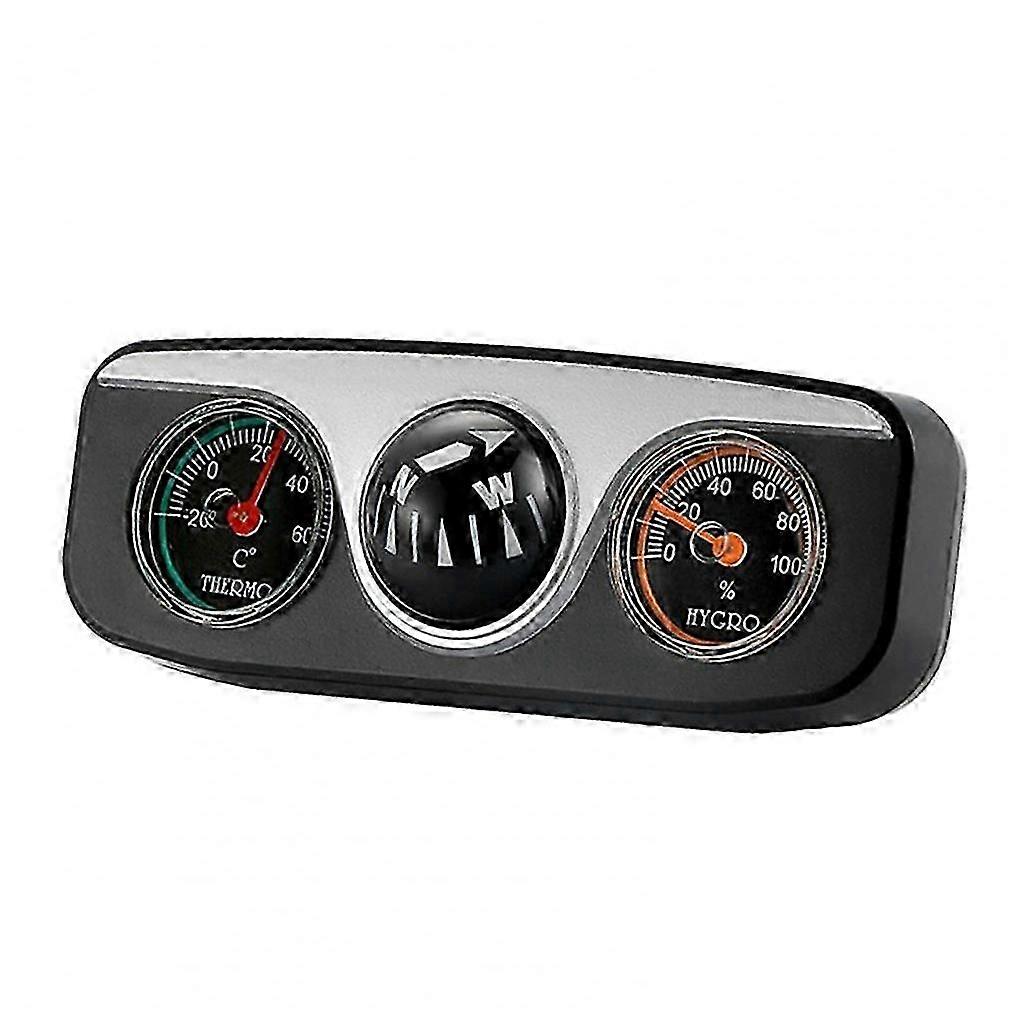 3 in 1 Dashboard Thermometer Hygrometer Compass Car Vehicle Hiking Camping Edition Ab