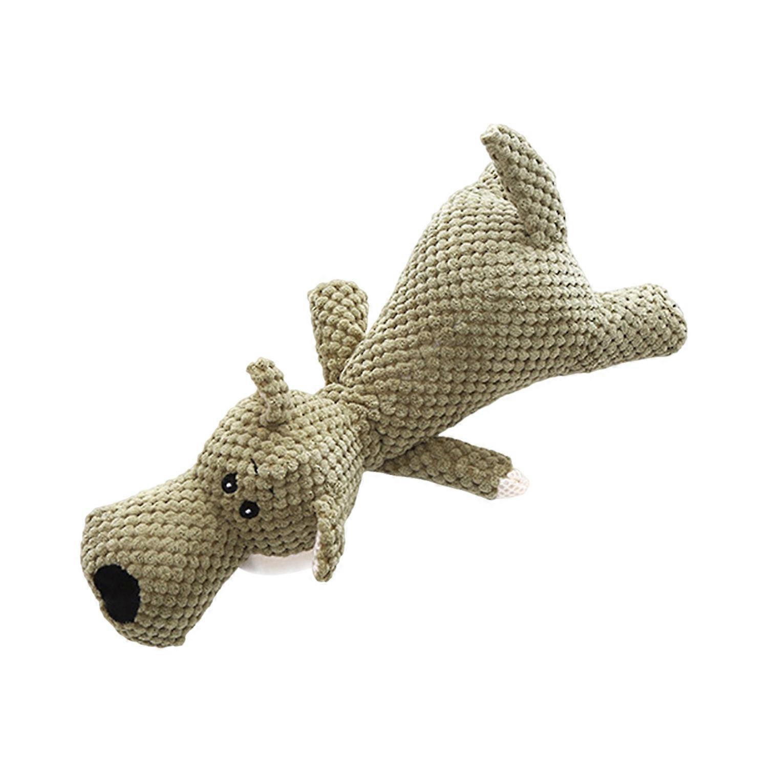 Dog Squeaky Plush Toy Soft Stuffed Lion/Wolf/Elephant Toys with Squeaker Interactive Dog Chew Toy