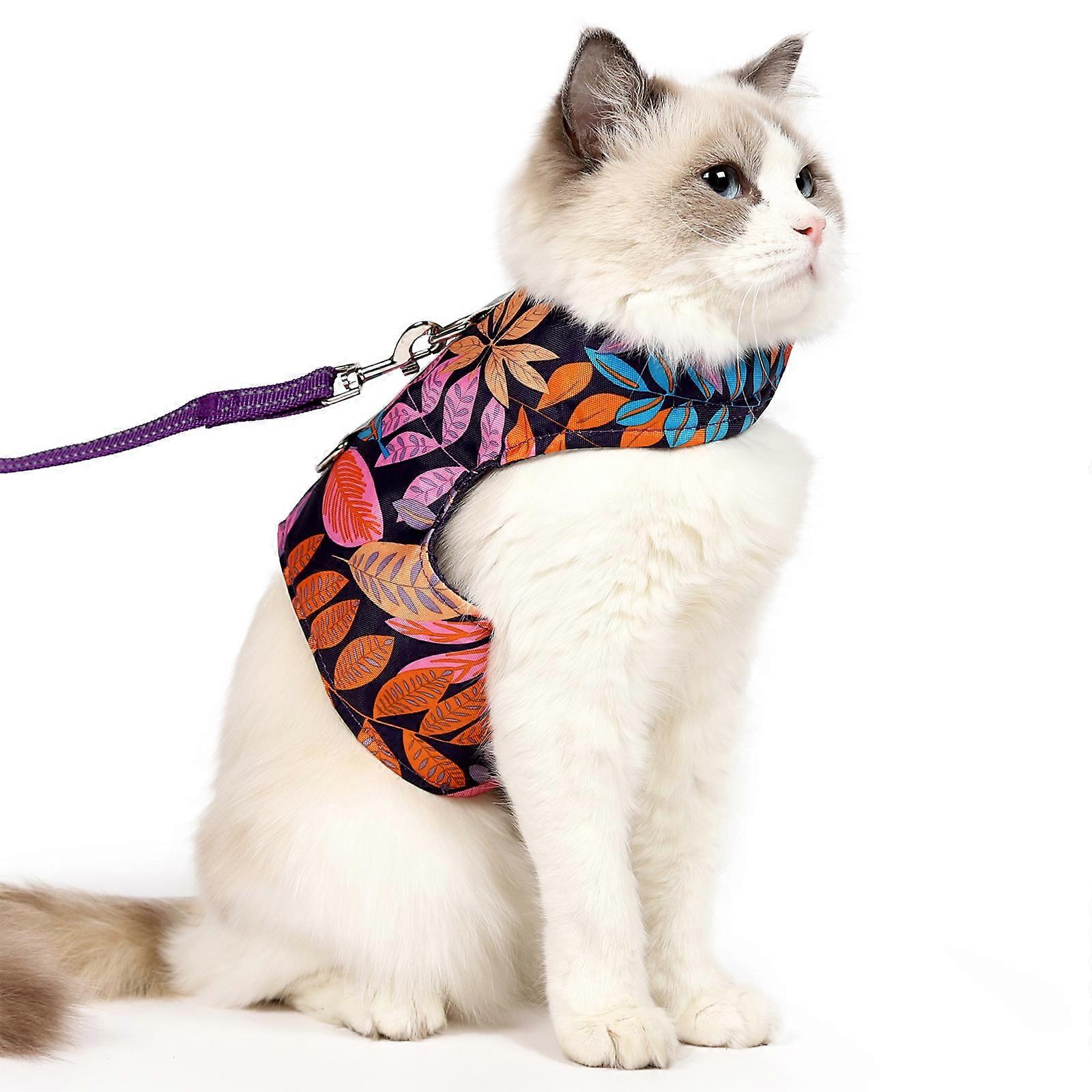 Escape-Proof Cat Harness and Leash Set for Size S, Adjustable, Lightweight, Reflective Design for Outdoor Safety