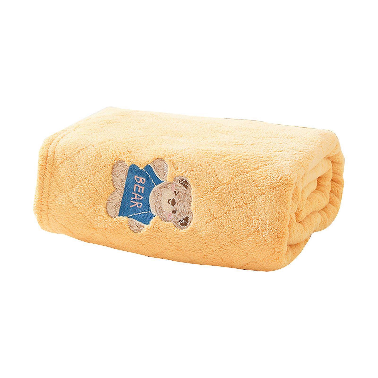 Serviette de toilette polyvalente pour bébé douce et respectueuse de la peau Serviette à motif de broderie adaptée au bain et à l’utilisation de la poussette
