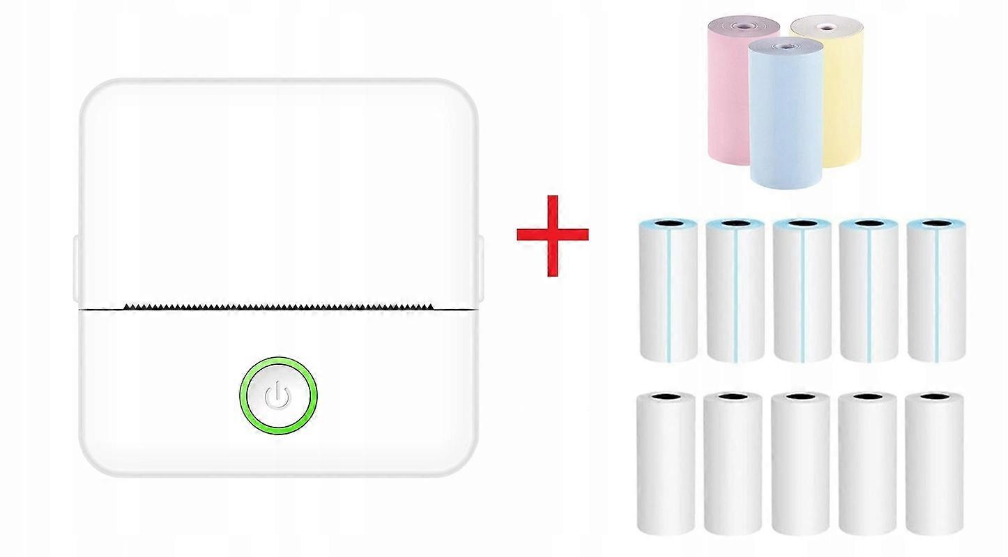 Mini Thermal Printer For Photos Notes, 13 Rollers